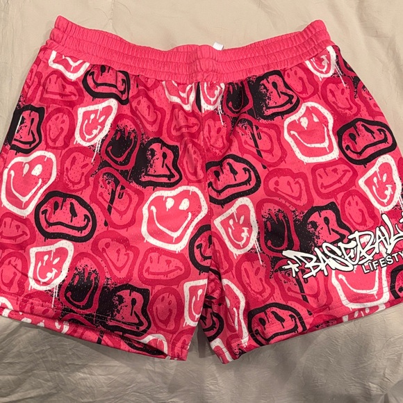 Baseball Lifestyle 101 Other - Boys' Pink Smiley Face Shorts